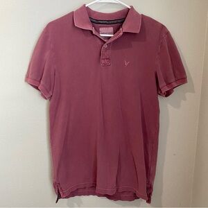 American Eagle Outfitters Men's Polo in Dusty Rose